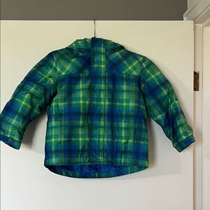Target Kids Puffer Jacket - Blue and Yellow Plaid